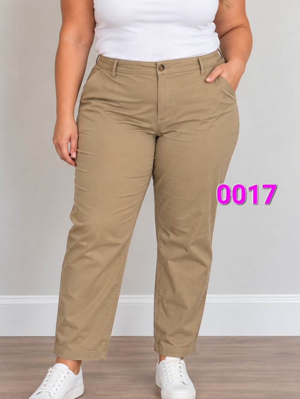 Women’s Plus Straight-Leg Jeans - Khaki Size 22W